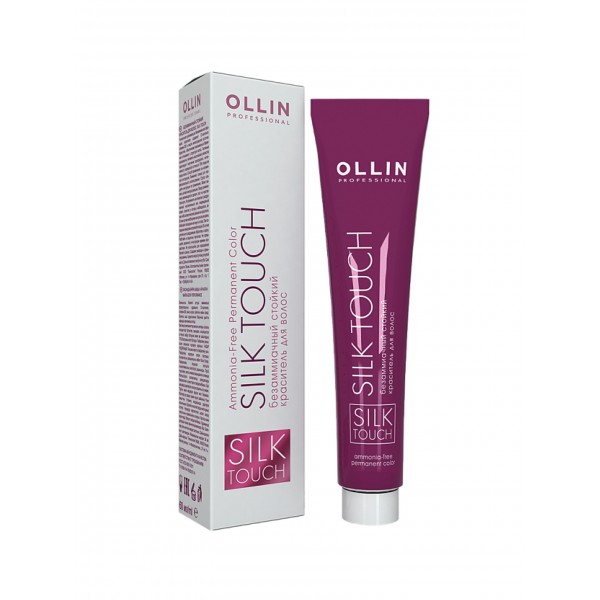 OLLIN Professional Стойкий краситель для волос безаммиачный Silk Touch 10/72 светлый блондин коричнево-фиолетовый 60 мл