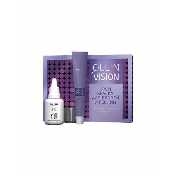 OLLIN Professional Набор для окрашивания бровей и ресниц Vision Set графит
