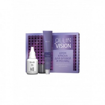OLLIN Professional Набор для окрашивания бровей и ресниц Vision Set коричневый