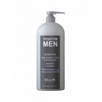 OLLIN Professional Шампунь для волос и тела освежающий Premier for Men 1000 мл