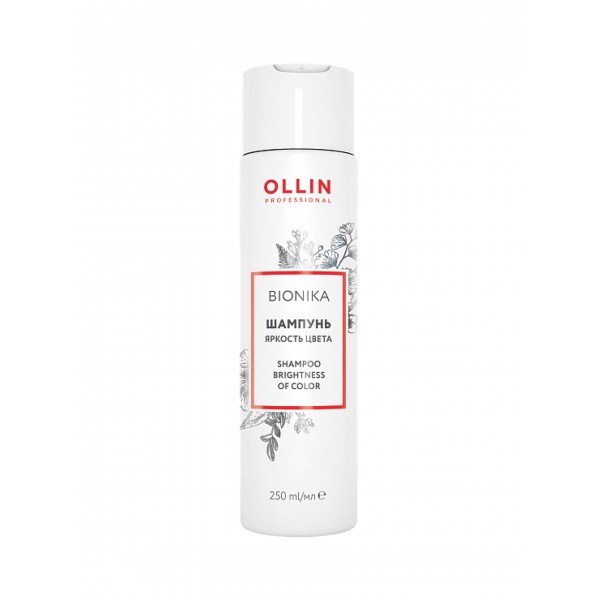 OLLIN Professional Шампунь для окрашенных волос Яркость цвета BioNika 250 мл