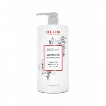 OLLIN Professional Шампунь для окрашенных волос Яркость цвета BioNika 750 мл