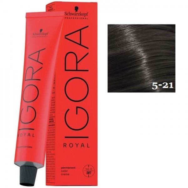 Schwarzkopf Professional Краска для волос стойкая Igora Royal 5-21 светлый коричневый пепельный сандрэ 60 мл