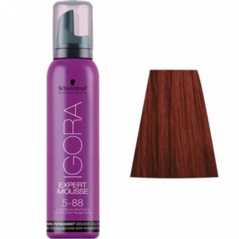 Schwarzkopf Professional Мусс для волос тонирующий Igora Expert Mousse 5-88 светлый коричневый красный экстра 100 мл